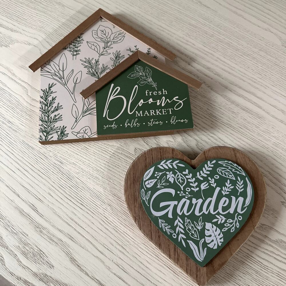Wooden Shabby Chic Vintage Inspired Garden Signs Decor